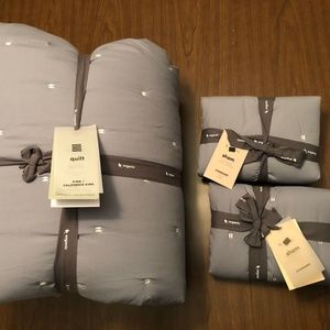 West Elm Organic Washed Cotton Quilt and Shams